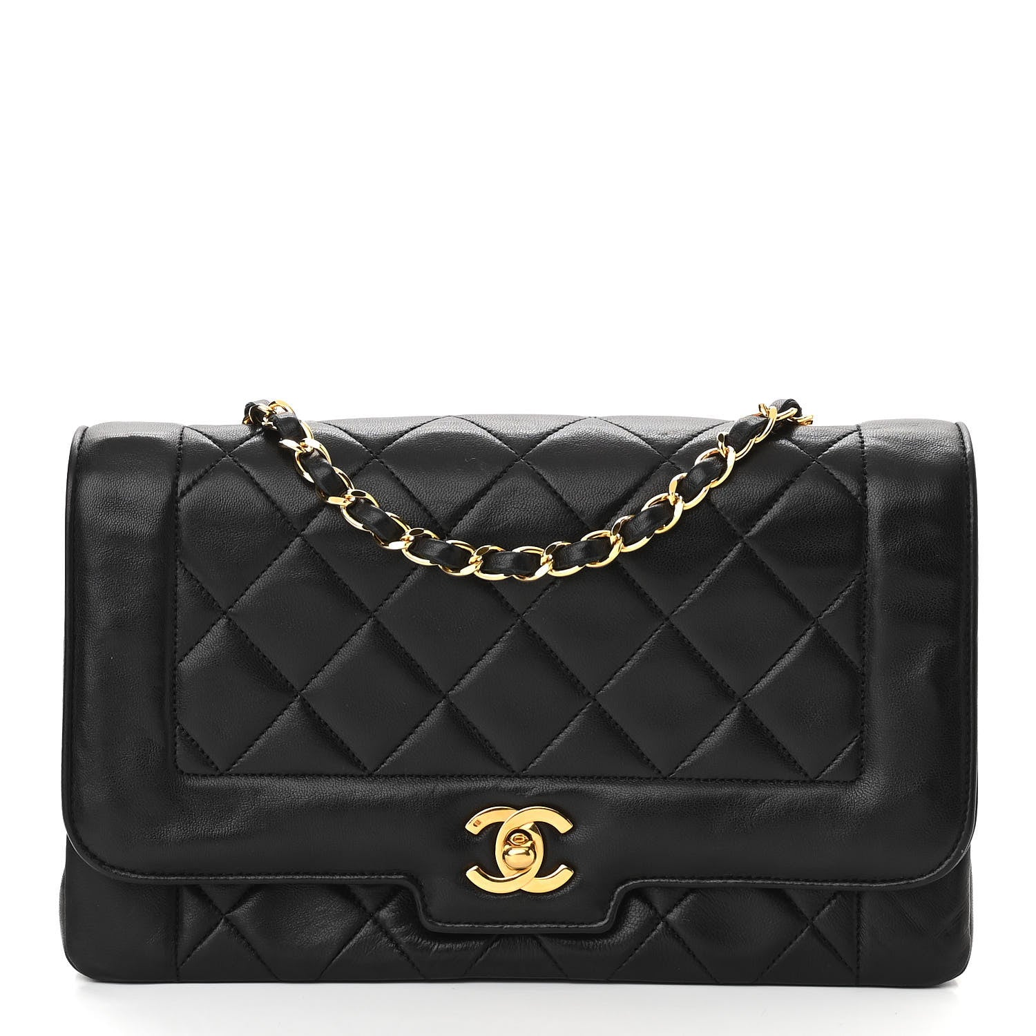 Chanel Lambskin Quilted Medium Single Flap Black 1 of 9