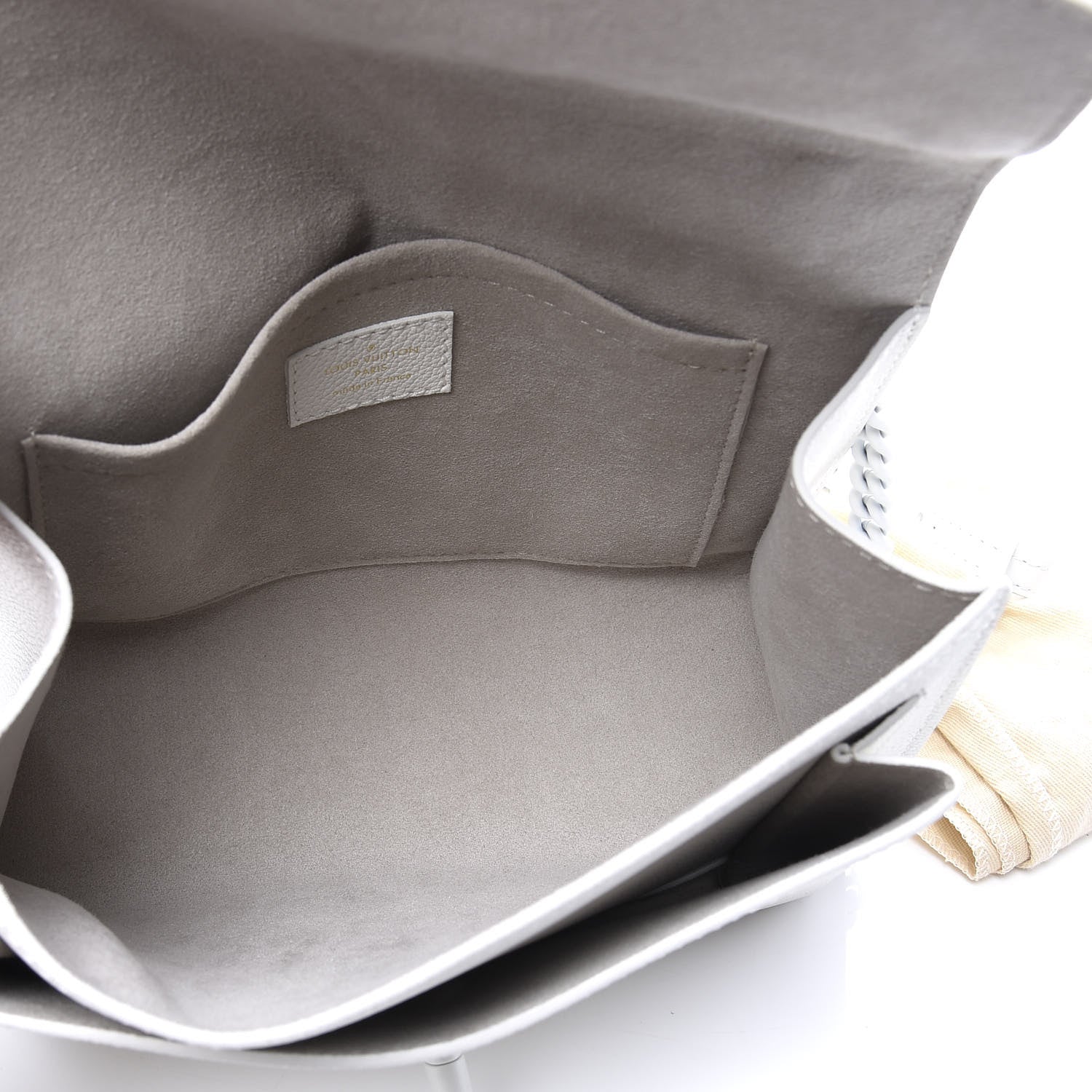Louis Vuitton Soft Calfskin Mylockme Chain Bag BB White 4 of 9