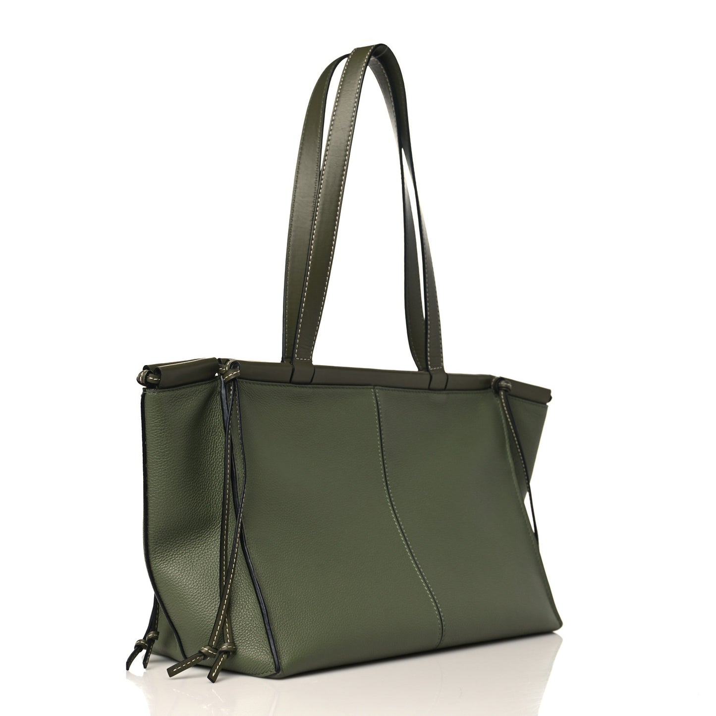 Soft Grained Calfskin Small Cushion Tote Avocado