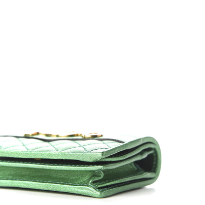 Gucci Laminated Nappa Trapuntata Zumi Card Case Jasmine Green 13 of 22