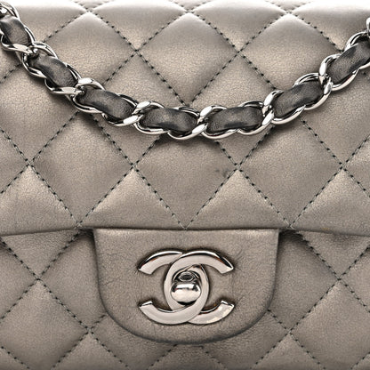 Chanel Metallic Calfskin Quilted Mini Rectangular Flap Ruthenium 8 of 14
