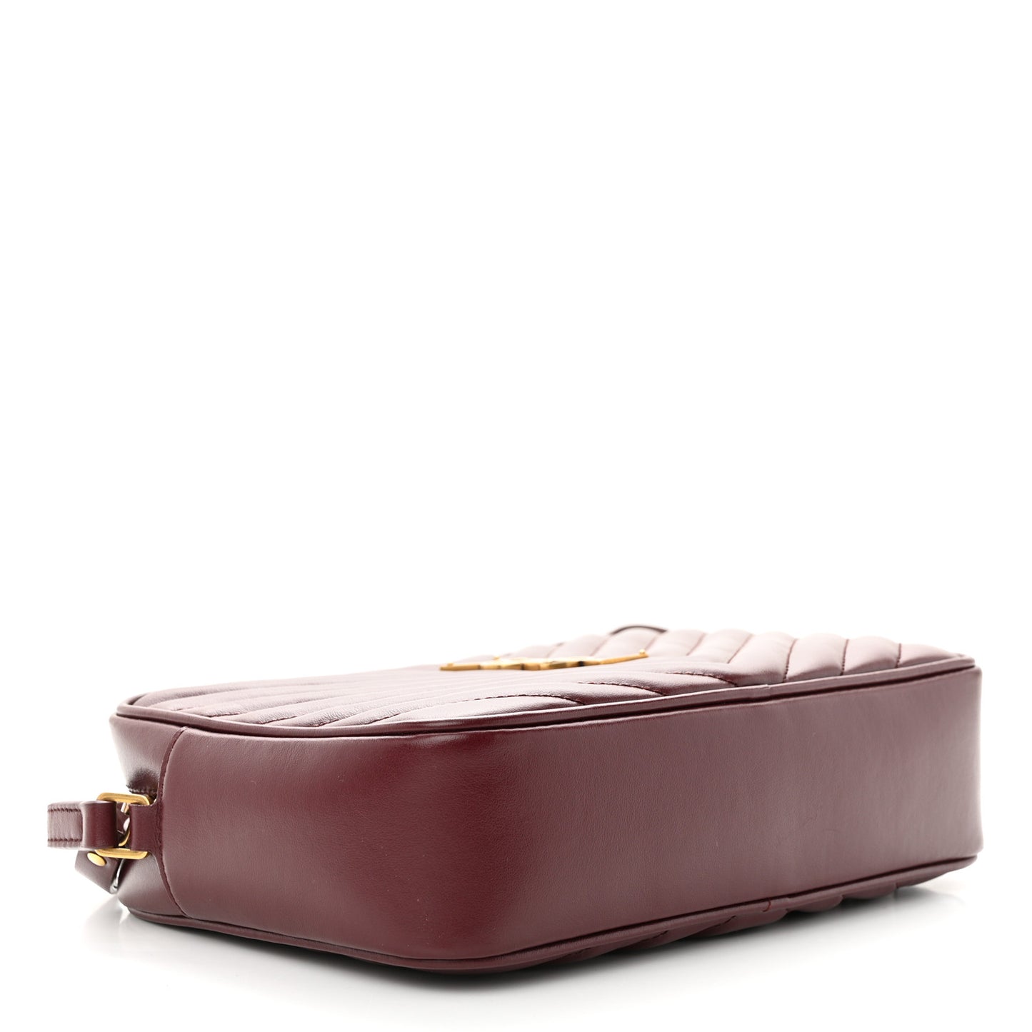 Calfskin Matelasse Monogram Lou Camera Bag Dark Legion Red