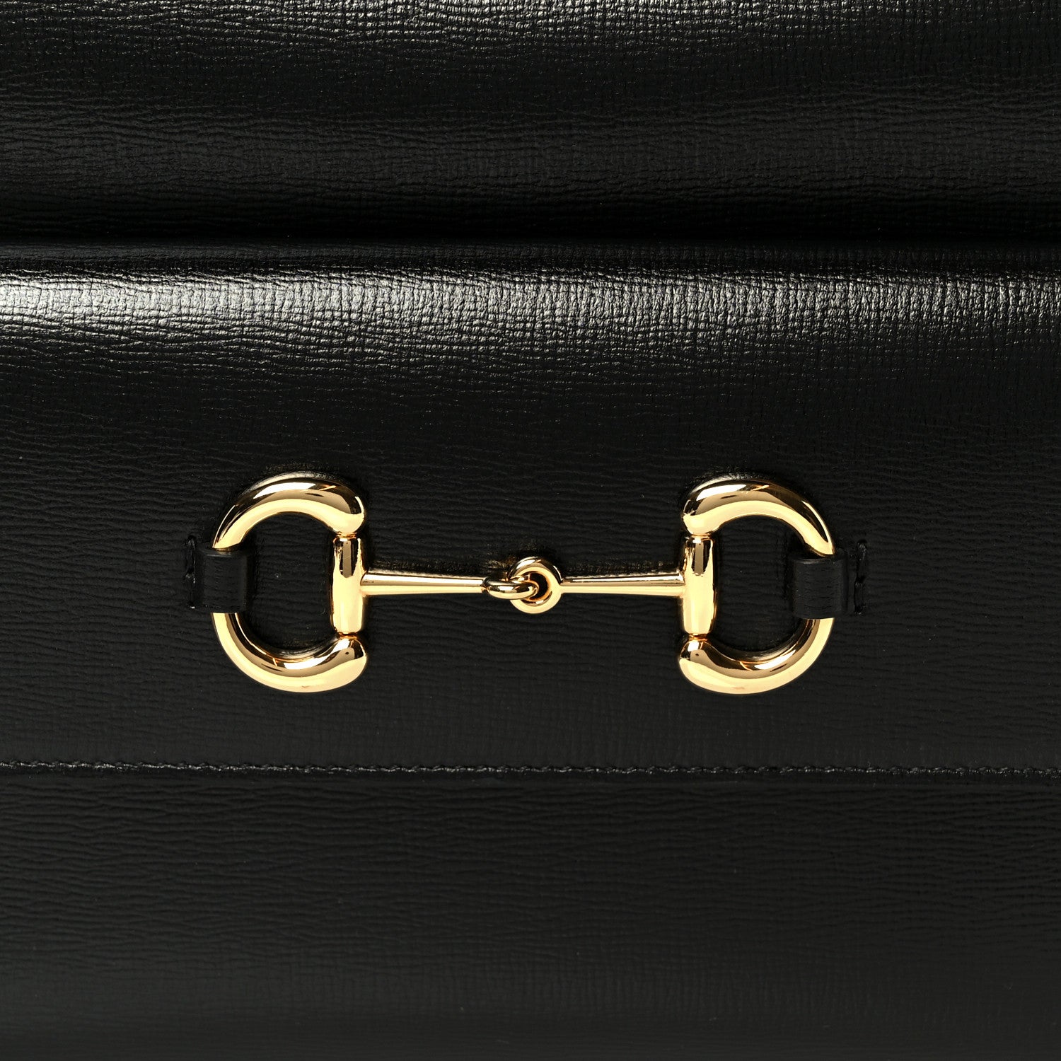 Gucci Textured Calfskin Small Horsebit 1955 Shoulder Bag Black 9 of 13
