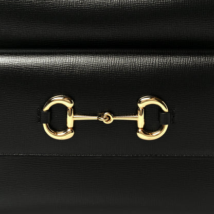 Gucci Textured Calfskin Small Horsebit 1955 Shoulder Bag Black 9 of 13