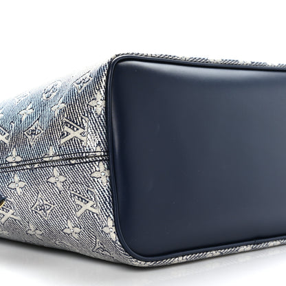 Louis Vuitton Monoglam Neverfull MM Blue 8 of 9