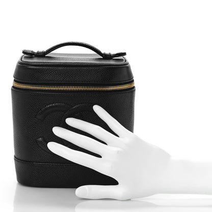 Chanel Caviar Vanity Cosmetic Case Black 2 of 9