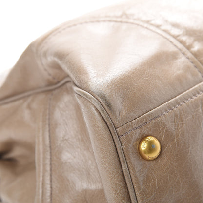 Prada Vitello Shine Shopping Satchel Argilla 10 of 23