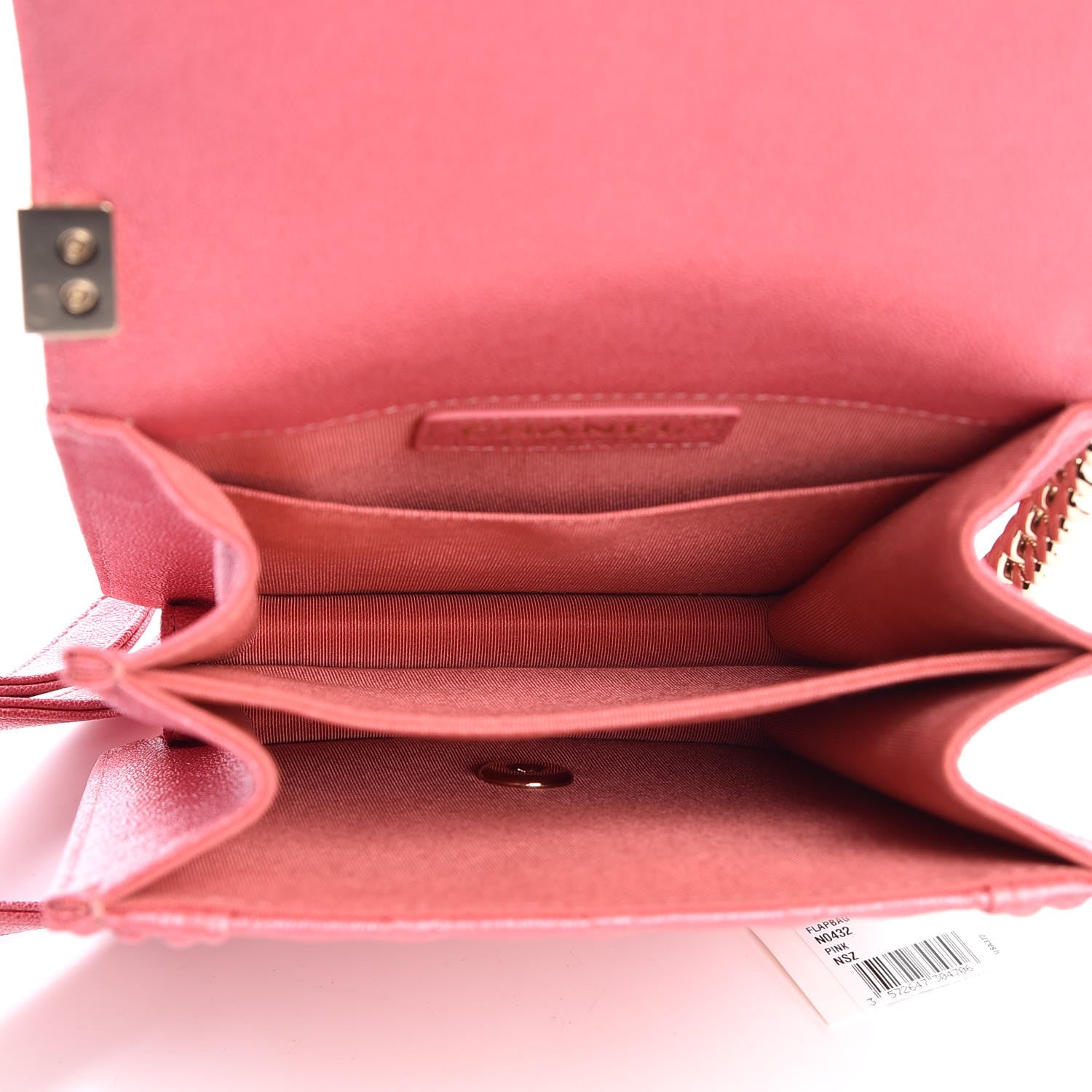 Chanel Caviar Quilted North South Boy Flap Pink 5 of 8