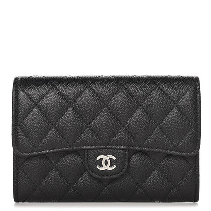 Chanel Caviar Quilted Medium Flap Wallet Black 1 of 9
