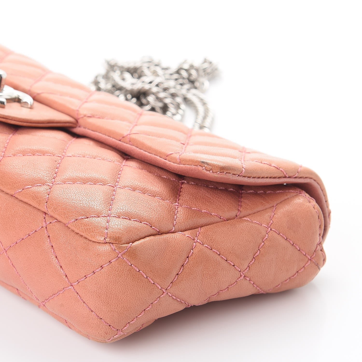 Chanel Lambskin Quilted East West Flap Pink 11 of 12