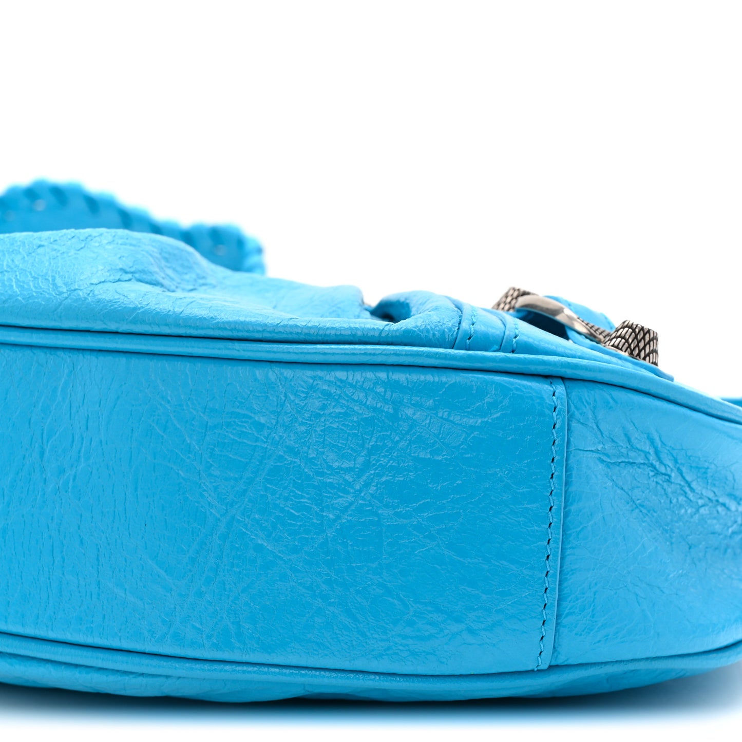 Agneau Arena Le Cagole Shoulder Bag XS Cyan