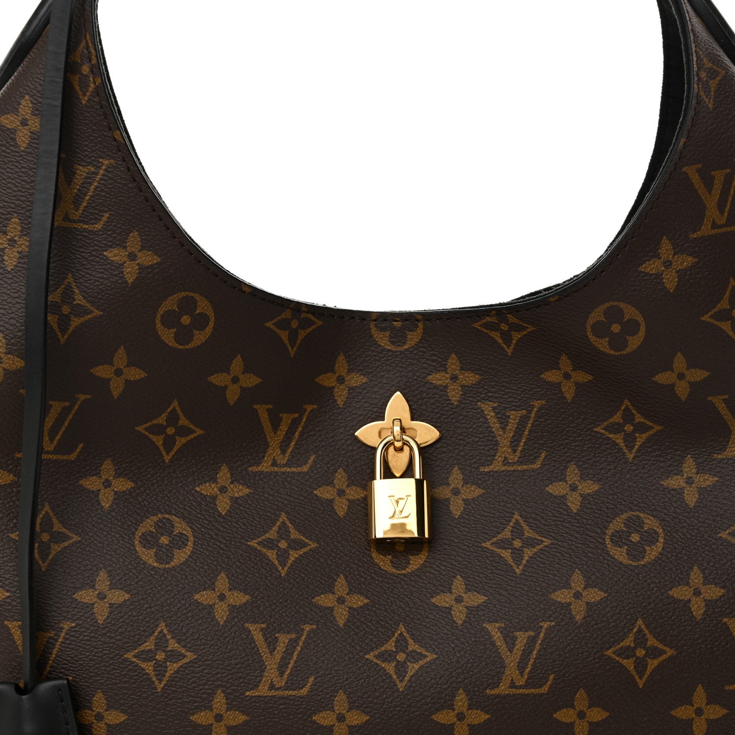 Louis Vuitton Monogram Flower Hobo Black 8 of 10