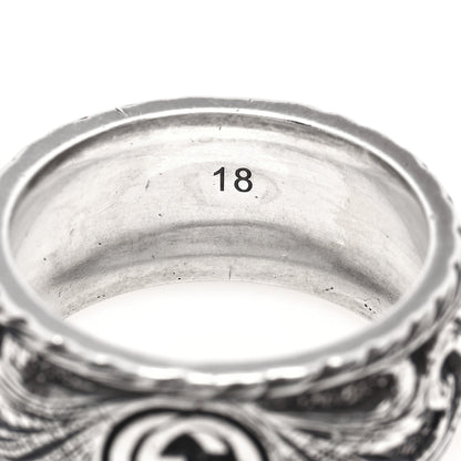 Gucci Sterling Silver Thin Feline Band Ring 57 8 6 of 6