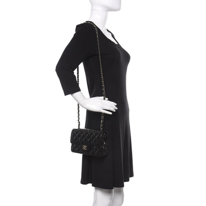 Chanel Patent Calfskin Quilted Mini Rectangular Flap Black 2 of 10