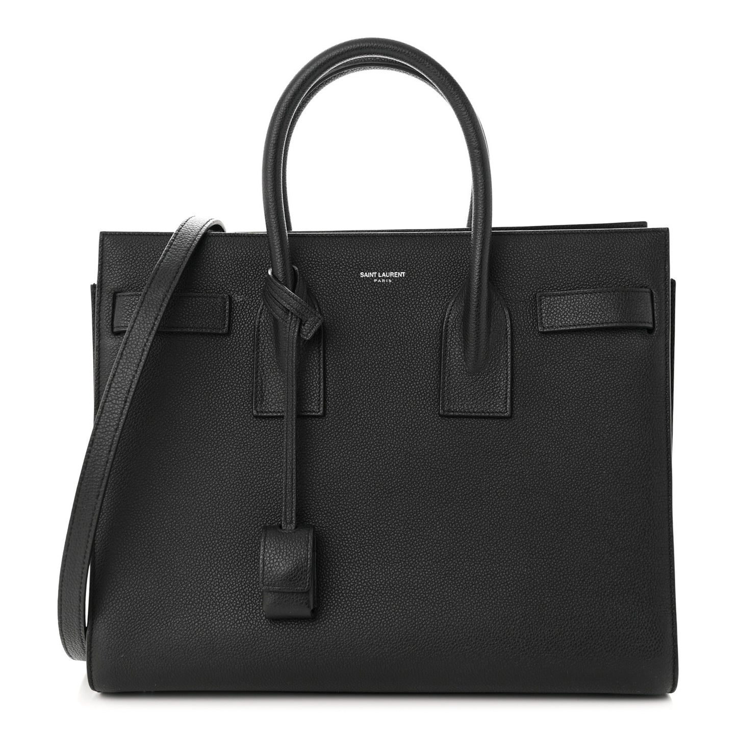 Grained Calfskin Small Sac De Jour Black
