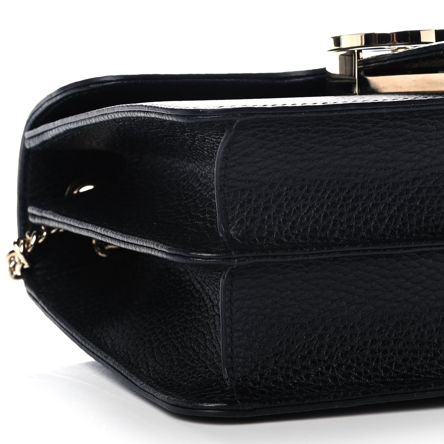 Gucci Dollar Calfskin Small Interlocking G Shoulder Bag Black 10 of 11