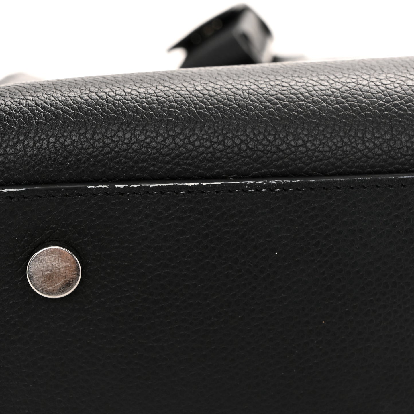 Grained Calfskin Baby Sac De Jour Black