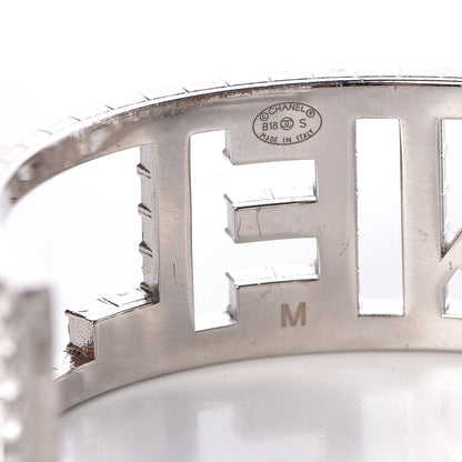 Chanel Crystal Logo Cuff M Silver 4 of 4