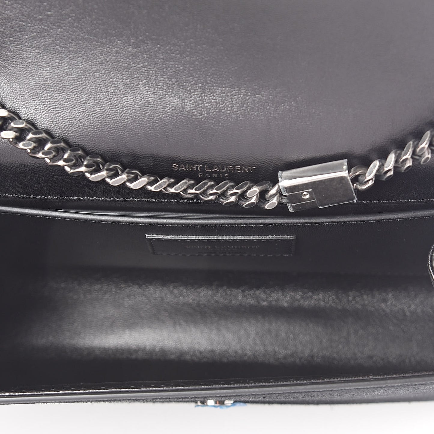 Suede Star Studded Monogram Small Kate Satchel Black