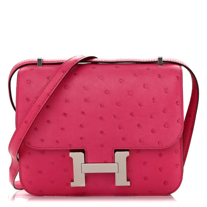 Hermes Ostrich Constance 18 Rose Pourpre 1 of 12