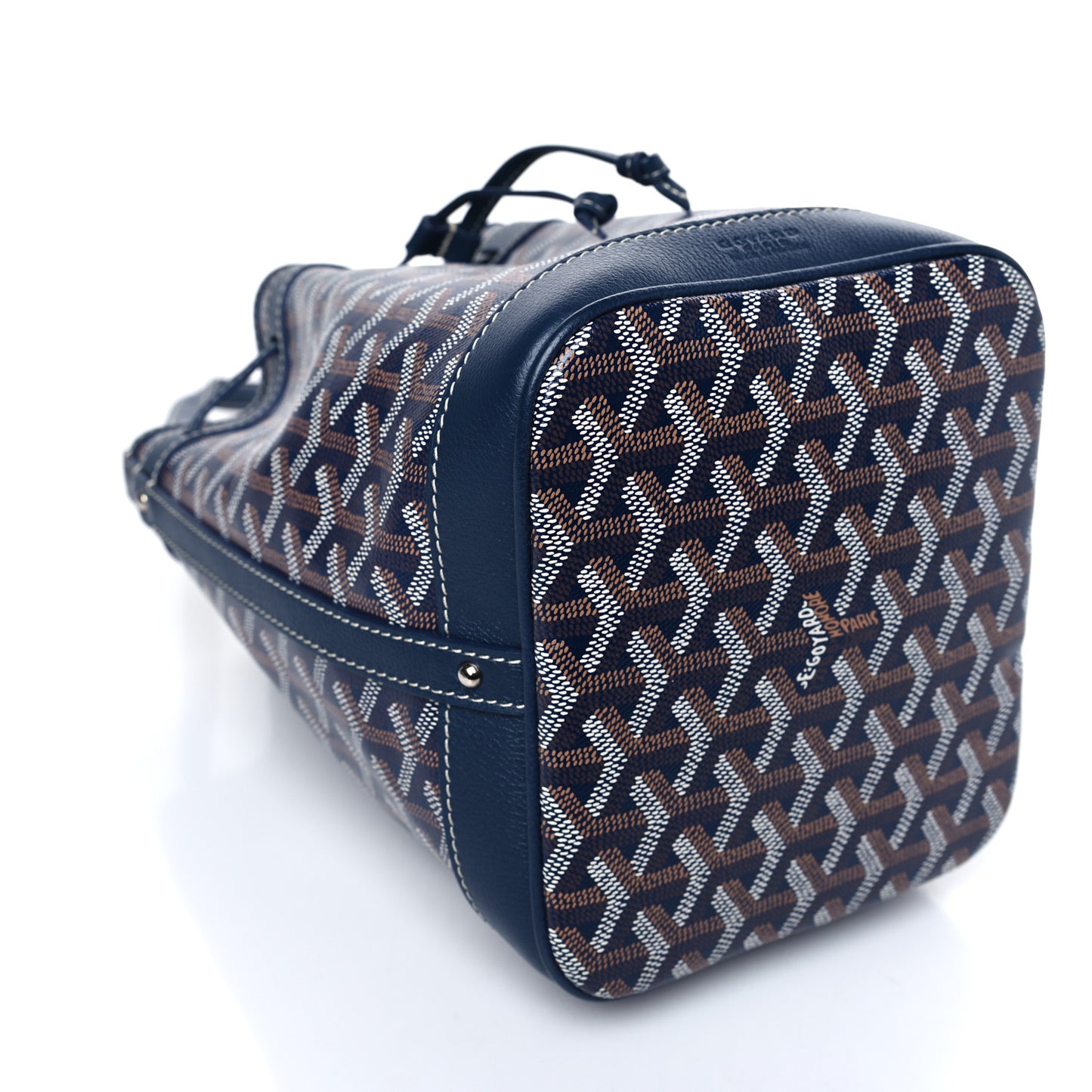 Goyardine Petit Flot Bucket Bag PM Navy