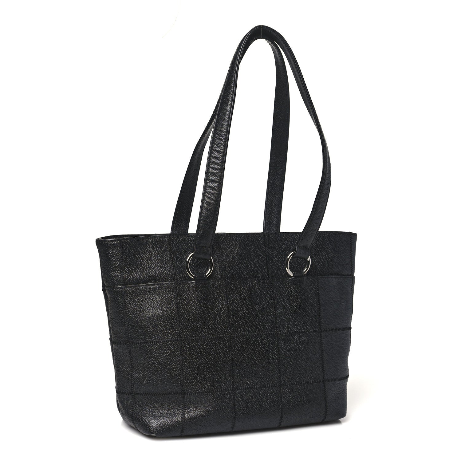 Chanel Caviar Square Stitched Tote Black 3 of 10