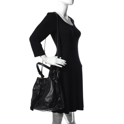 Prada Soft Calfskin Bucket Bag Black 2 of 8