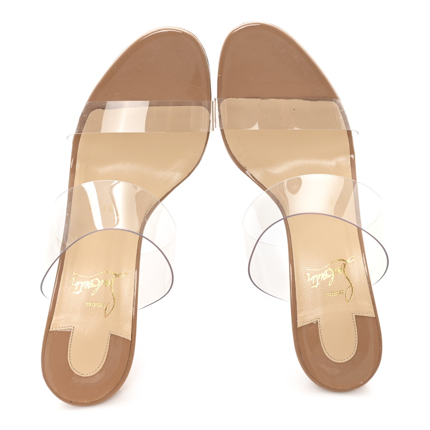 Patent PVC Just Nothing 85 Slide Sandals 37 Nude