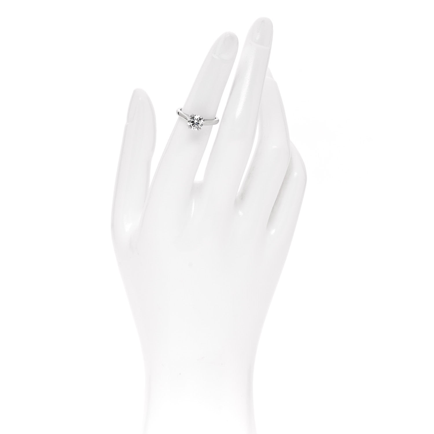 Harry Winston Platinum Diamond 1.01ct Round Brilliant Cut Solitaire Engagement Ring 48 4.5 2 of 7