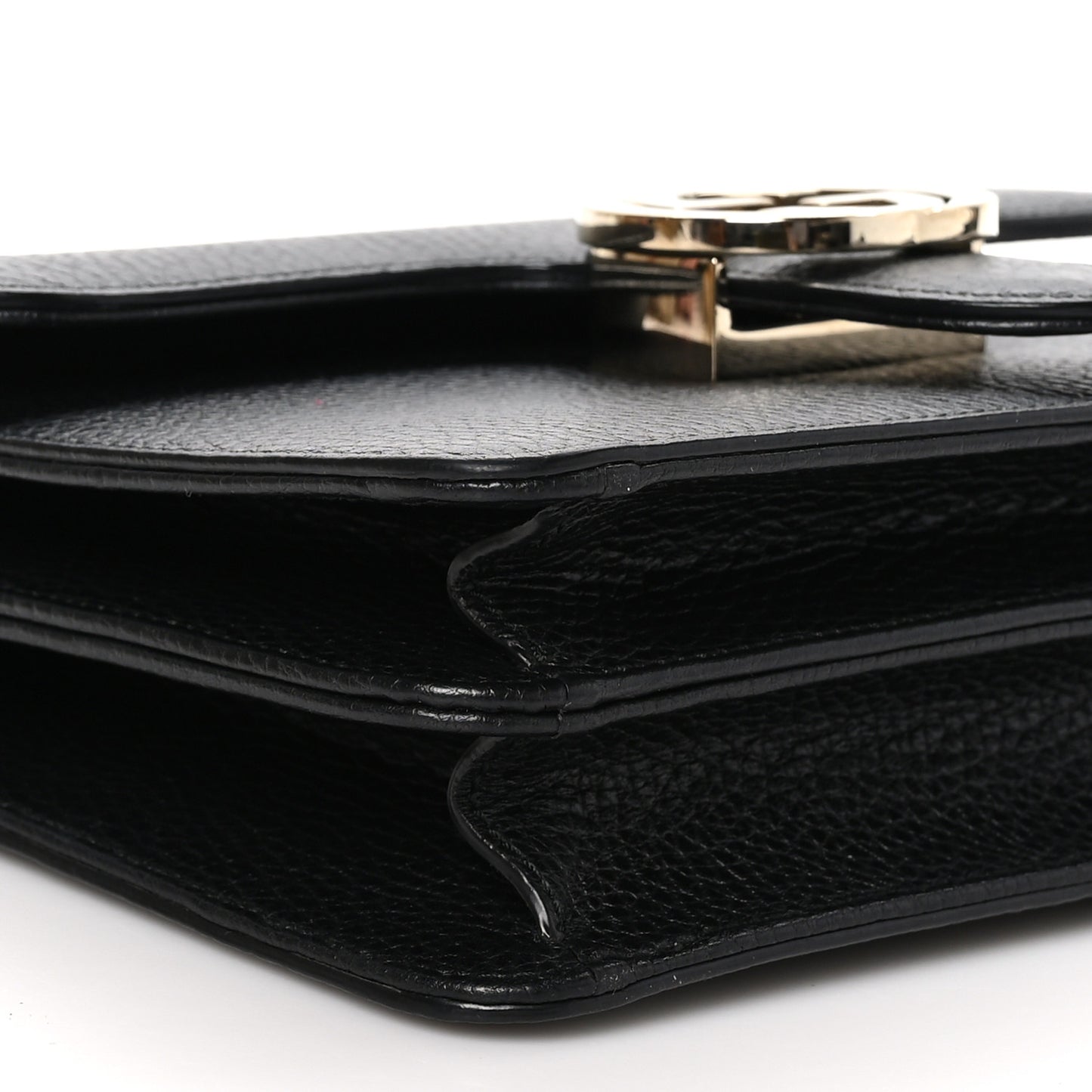 Dollar Calfskin Small Interlocking G Shoulder Bag Black