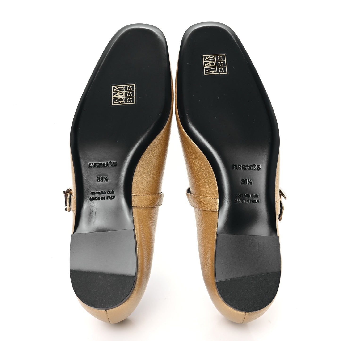 Metallic Goatskin Jane Ballet Flats 39.5 Dore