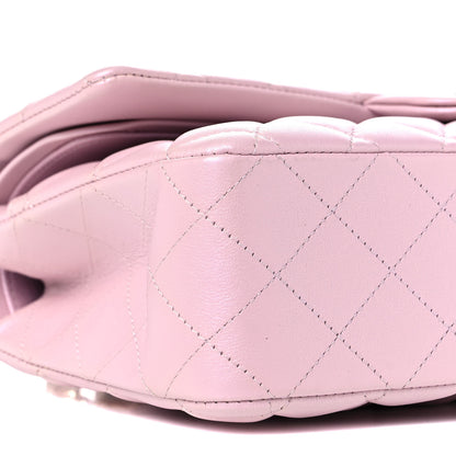 Chanel Iridescent Calfskin Quilted Medium Double Flap Light Pink 8 of 12