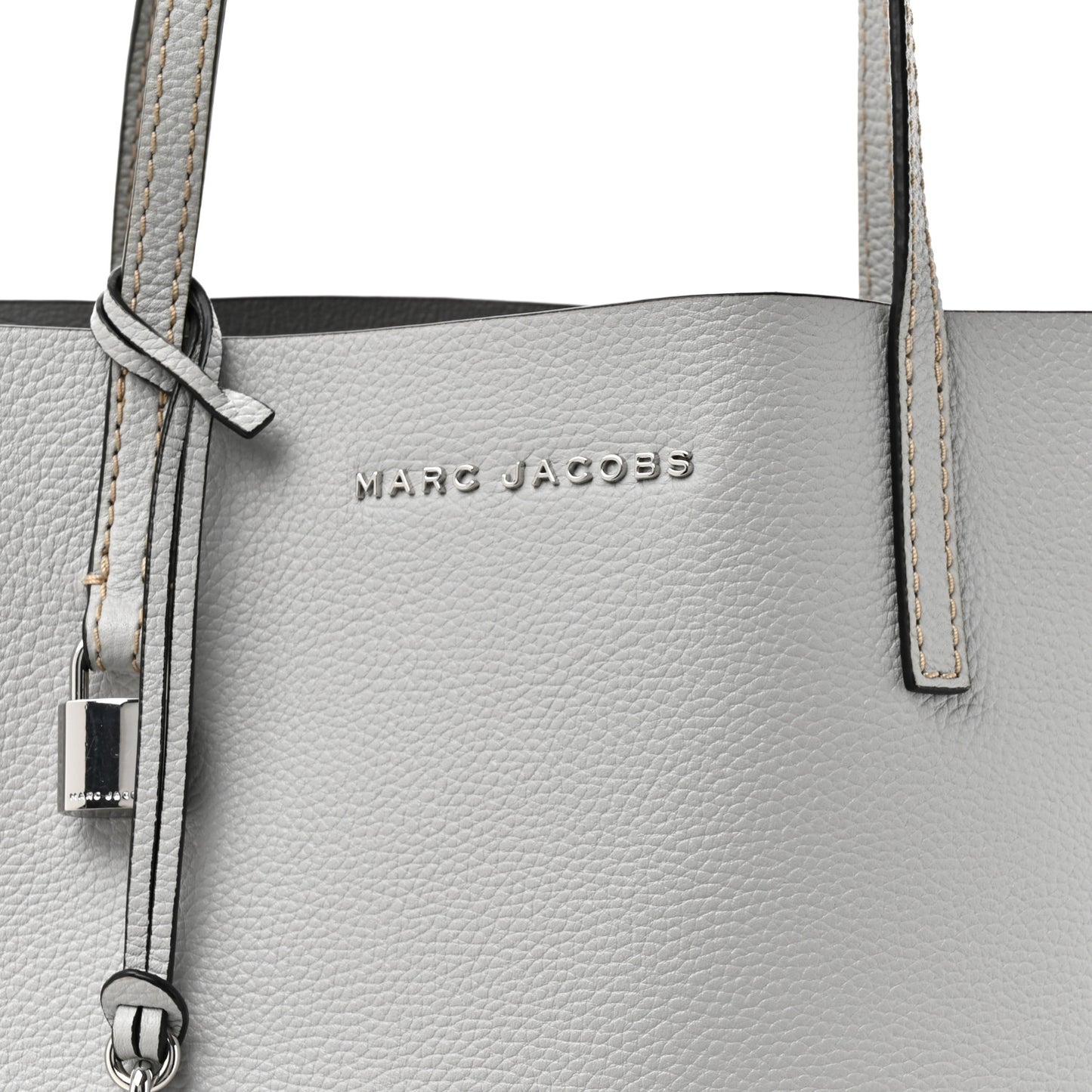Grained Calfskin Grind Shopper Tote Grey