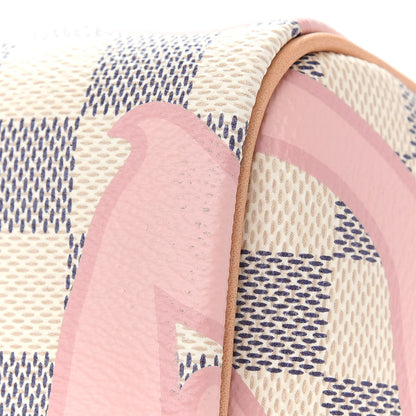 Louis Vuitton Damier Azur Tahitienne Speedy Bandouliere 30 Rose Ballerine 8 of 8