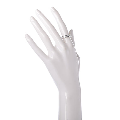 Chanel 18K White Gold Ceramic Diamond Slim Ultra Ring 49 4.75 White 2 of 11