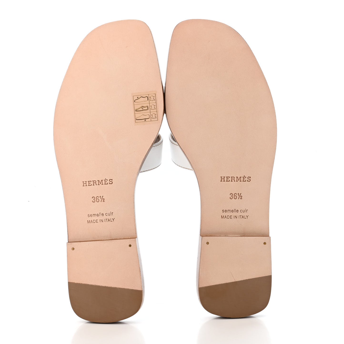 Box Calfskin Oran Sandals 36.5 White