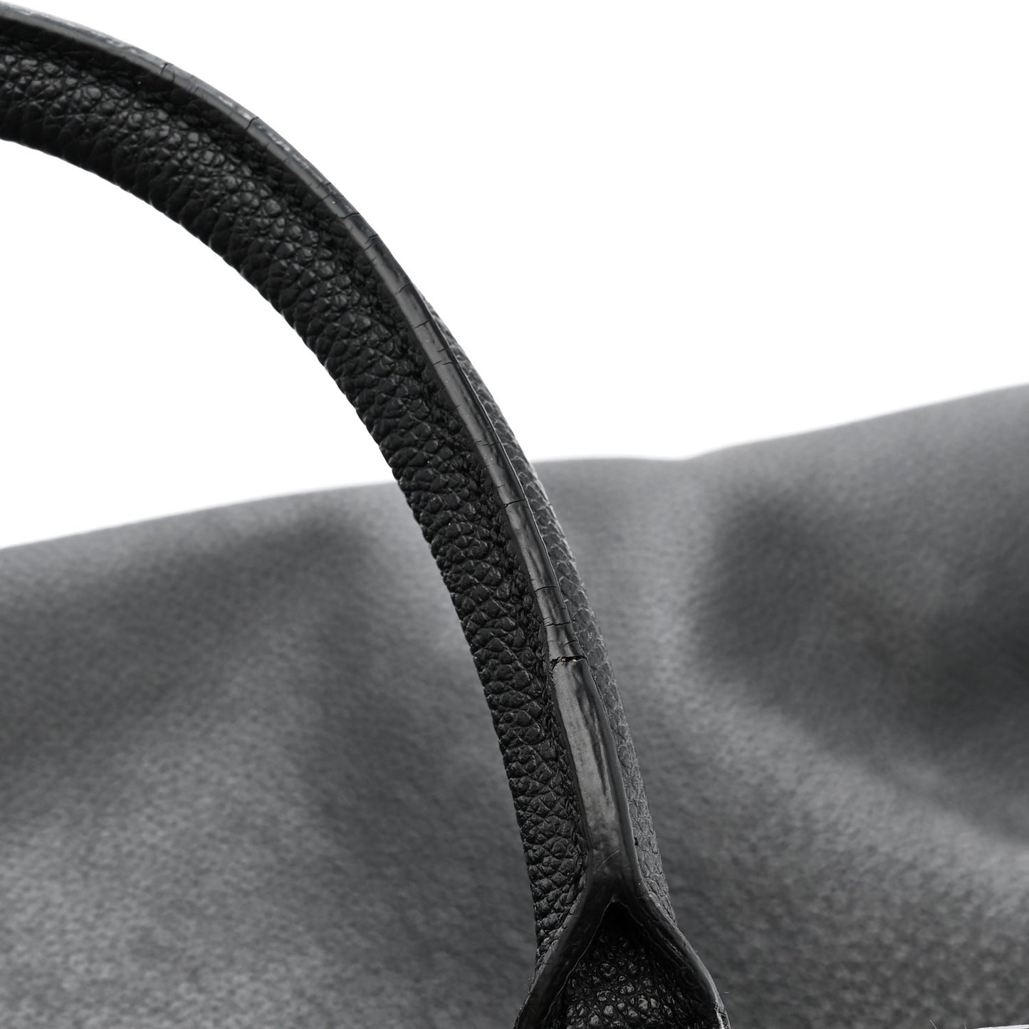 Grained Calfskin Medium Cabas Rive Gauche Black