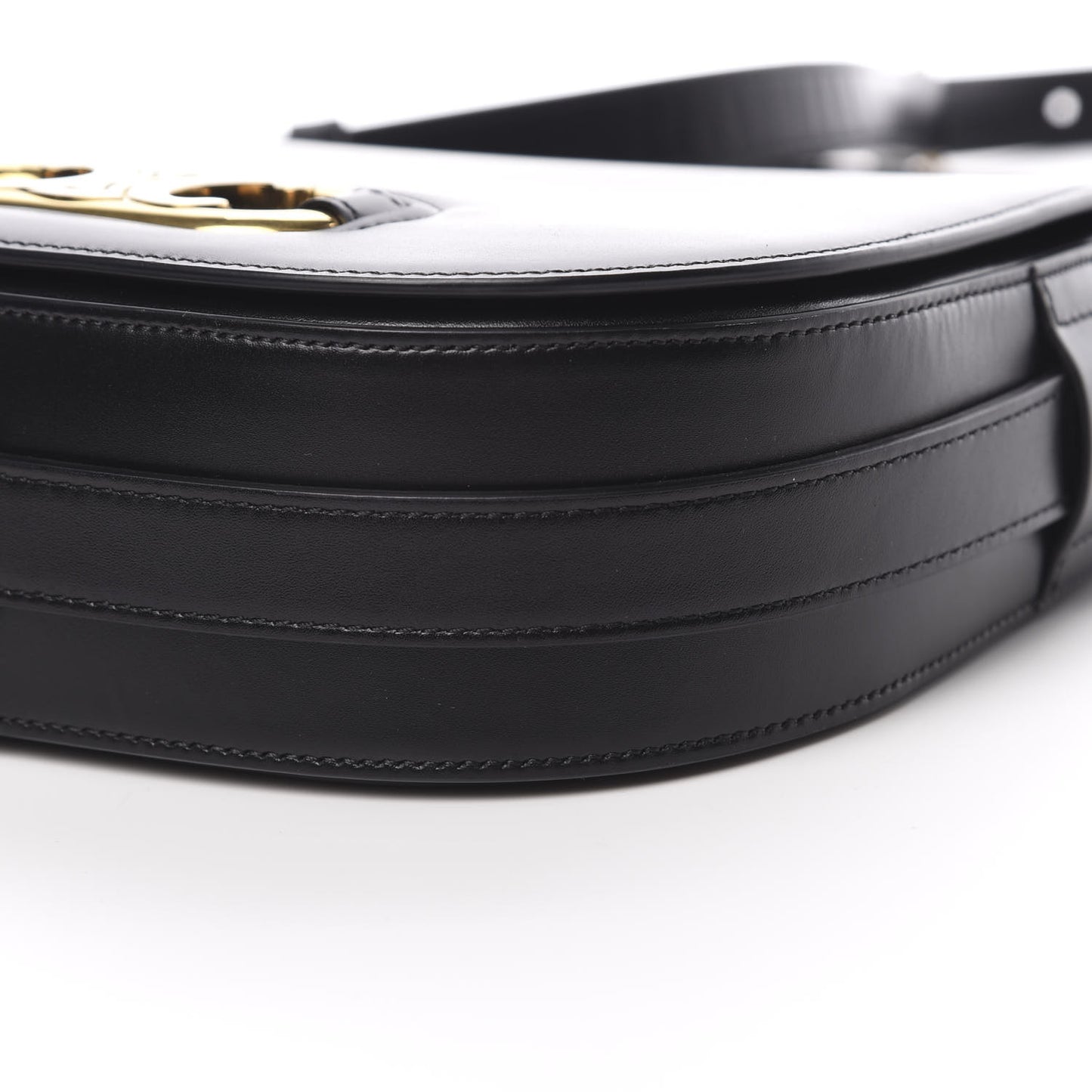 Shiny Calfskin Medium Maillon Triomphe Black