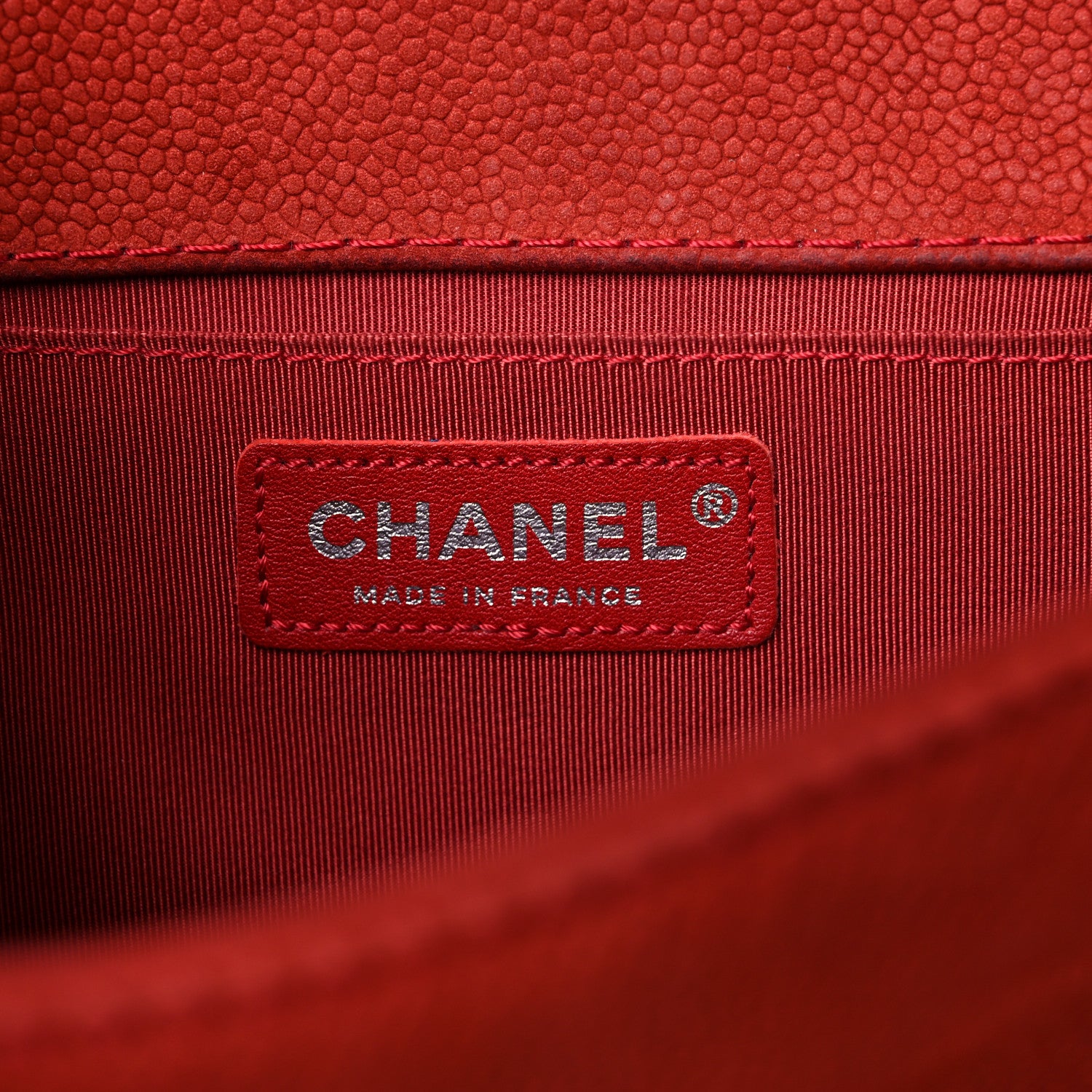 Chanel Iridescent Caviar Quilted Medium Boy Flap Red 6 of 21