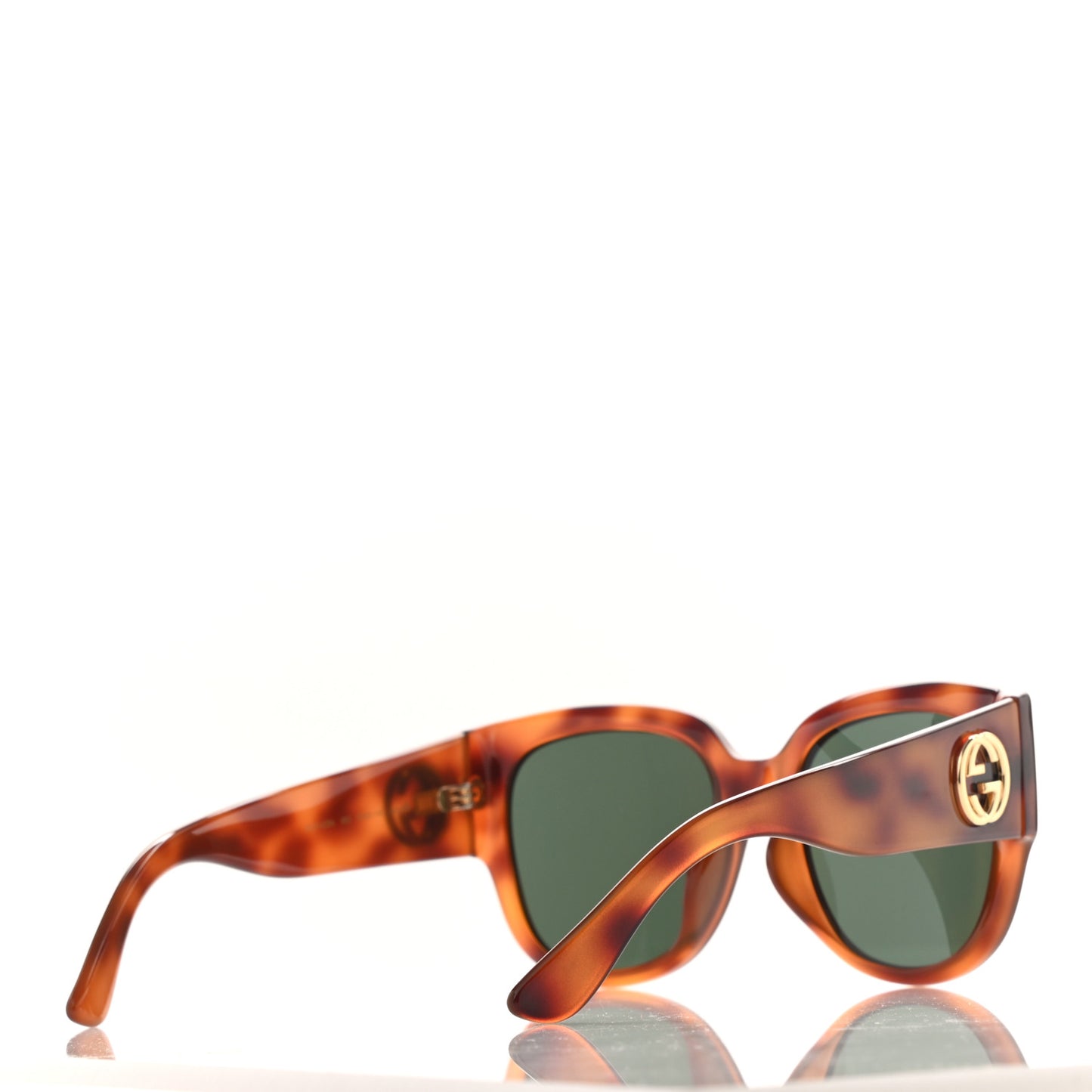Acetate Square Frame Sunglasses GG0142SA Tortoise
