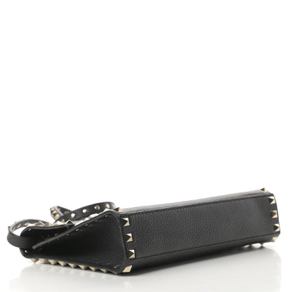 Valentino Garavani Pebbled Calfskin Medium Rockstud Flip Lock Crossbody Bag Black 4 of 13