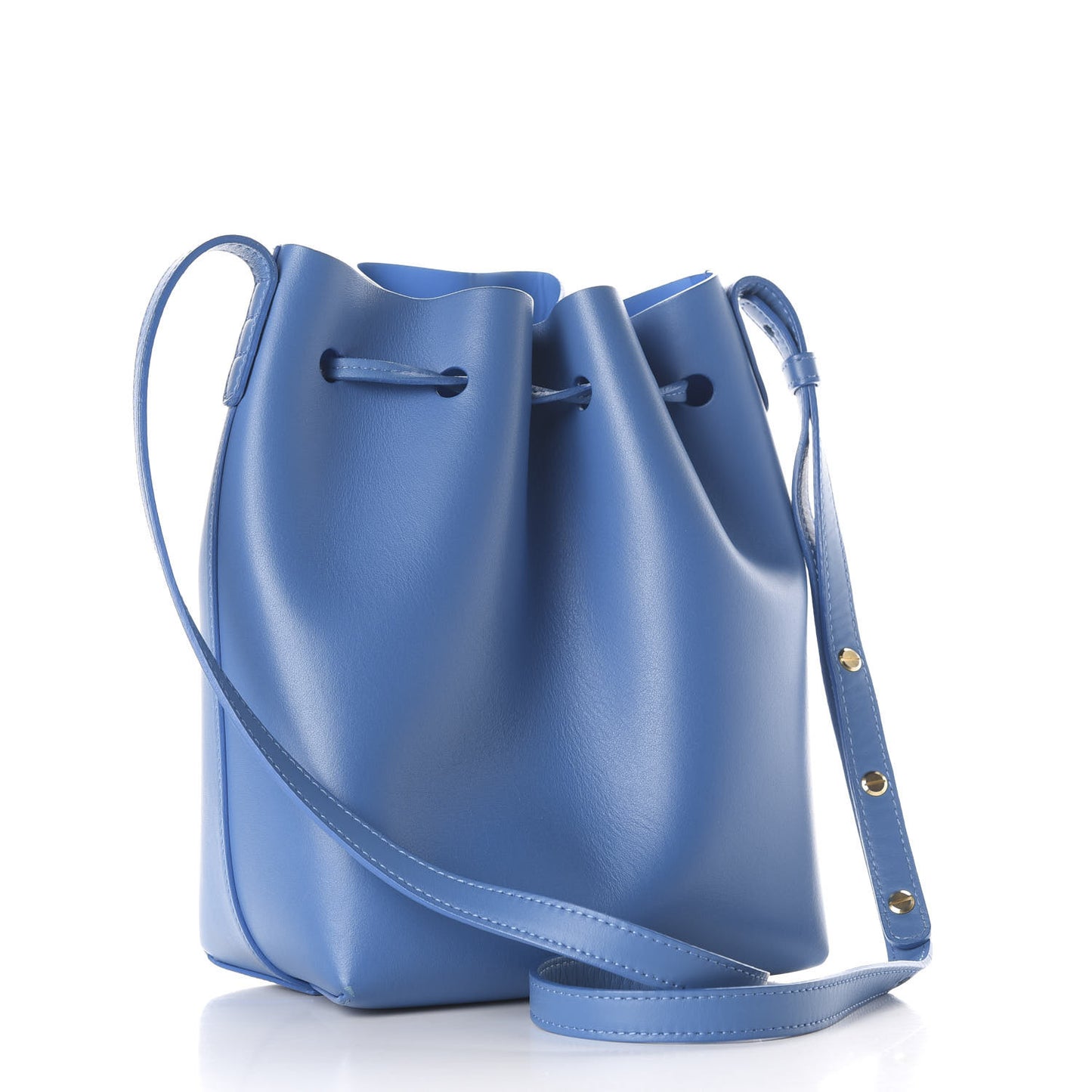 Calfskin Mini Bucket Bag Sea Blue