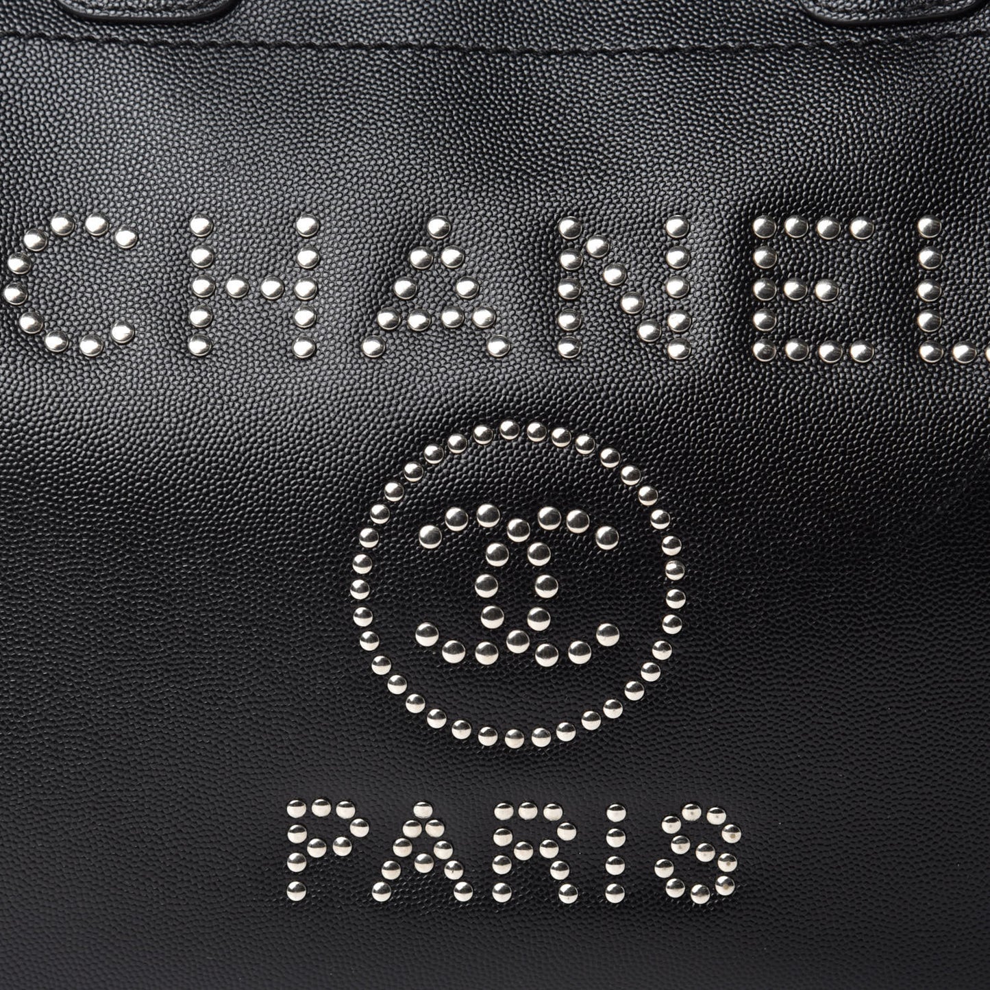 Caviar Small Studded Deauville Tote Black