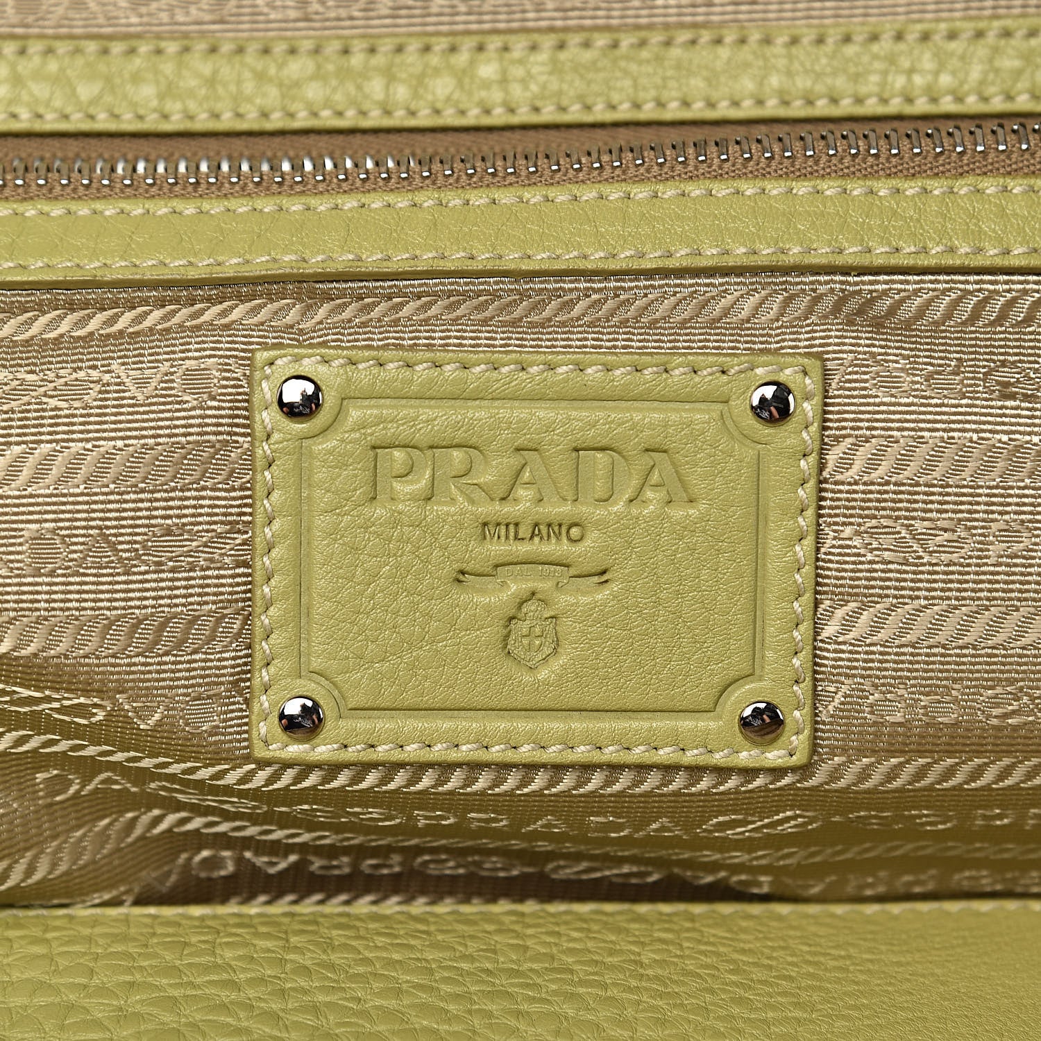 Prada Vitello Daino Satchel Cedro 6 of 13