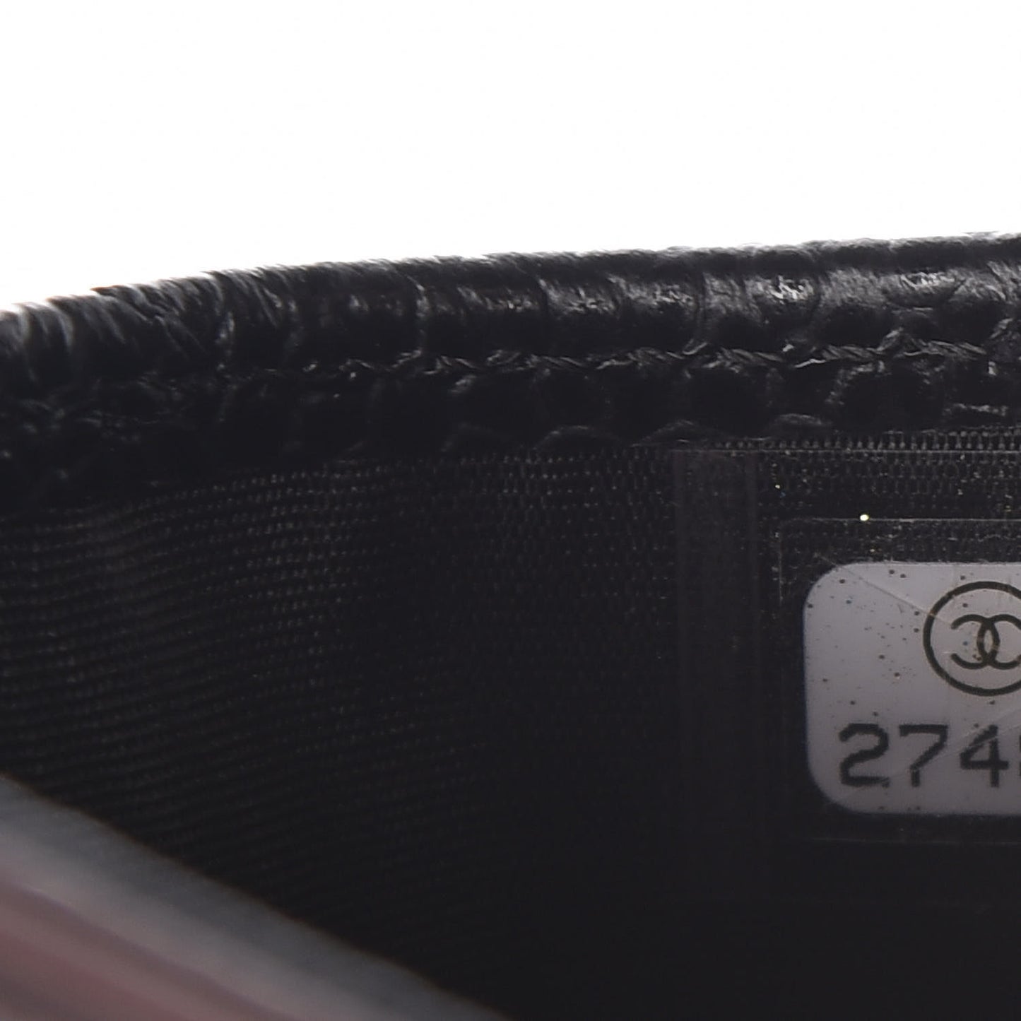 Caviar Quilted Card Holder Black