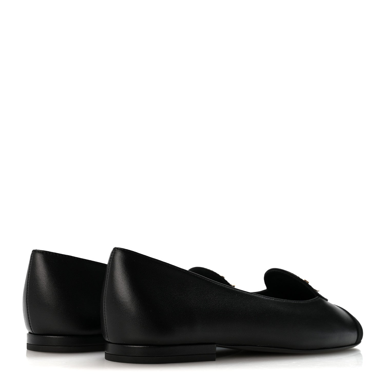 Chanel Calfskin Grosgrain Cap Toe CC Moccasin Loafers 37 Black 5 of 10