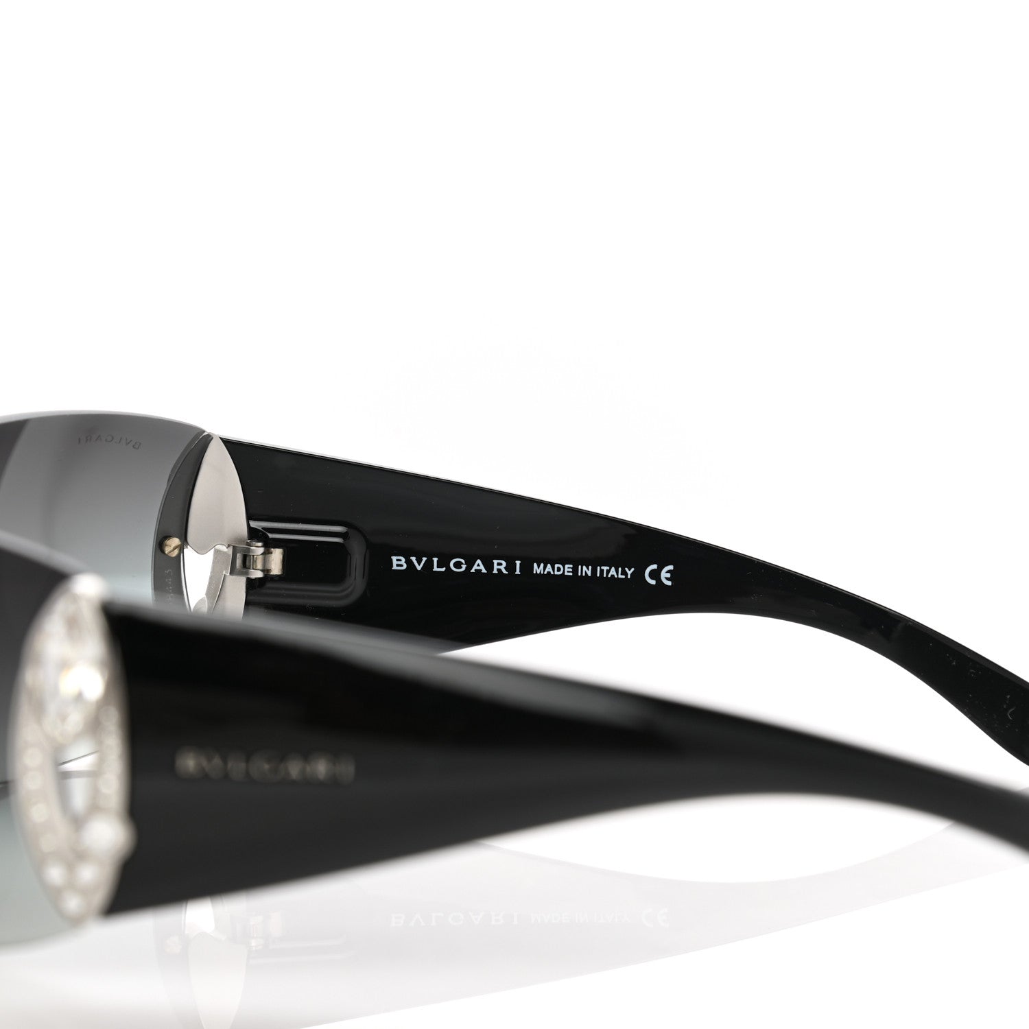 Bulgari Crystal Sunglasses 8026-B Black 6 of 9