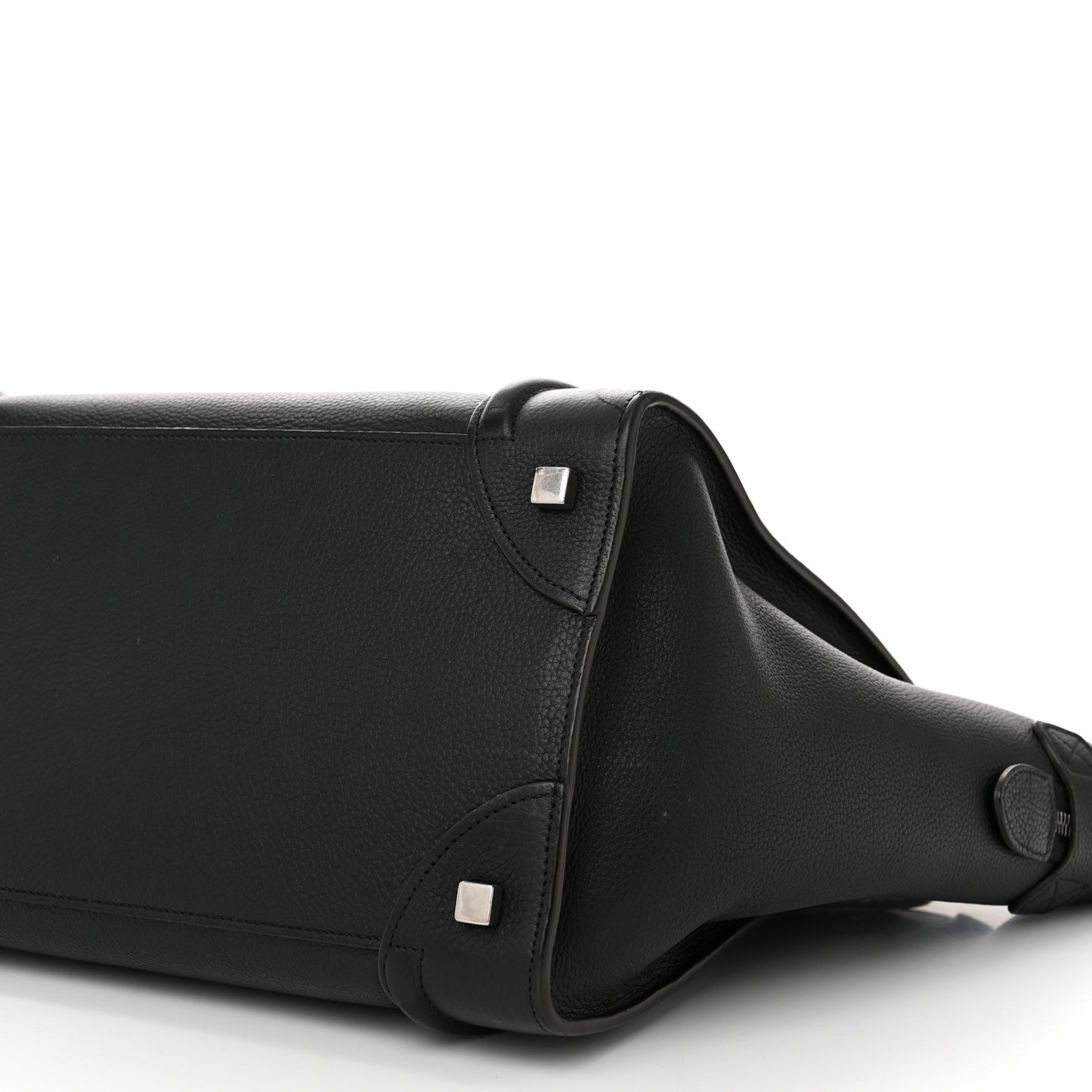 Drummed Calfskin Mini Luggage Black