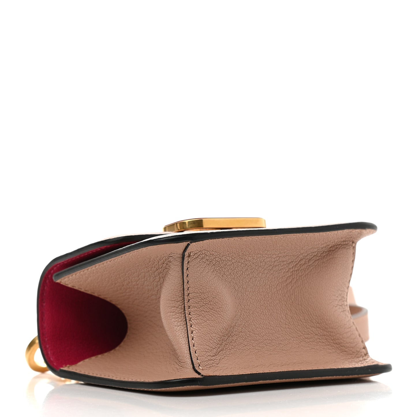 Goatskin Micro VSling Shoulder Bag Rose Cannelle