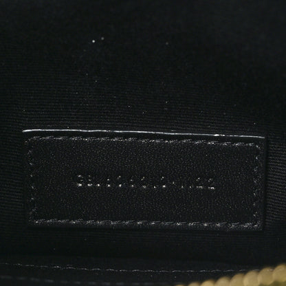 Saint Laurent Grain De Poudre Chevron Monogram Large Bill Pouch Black 7 of 7
